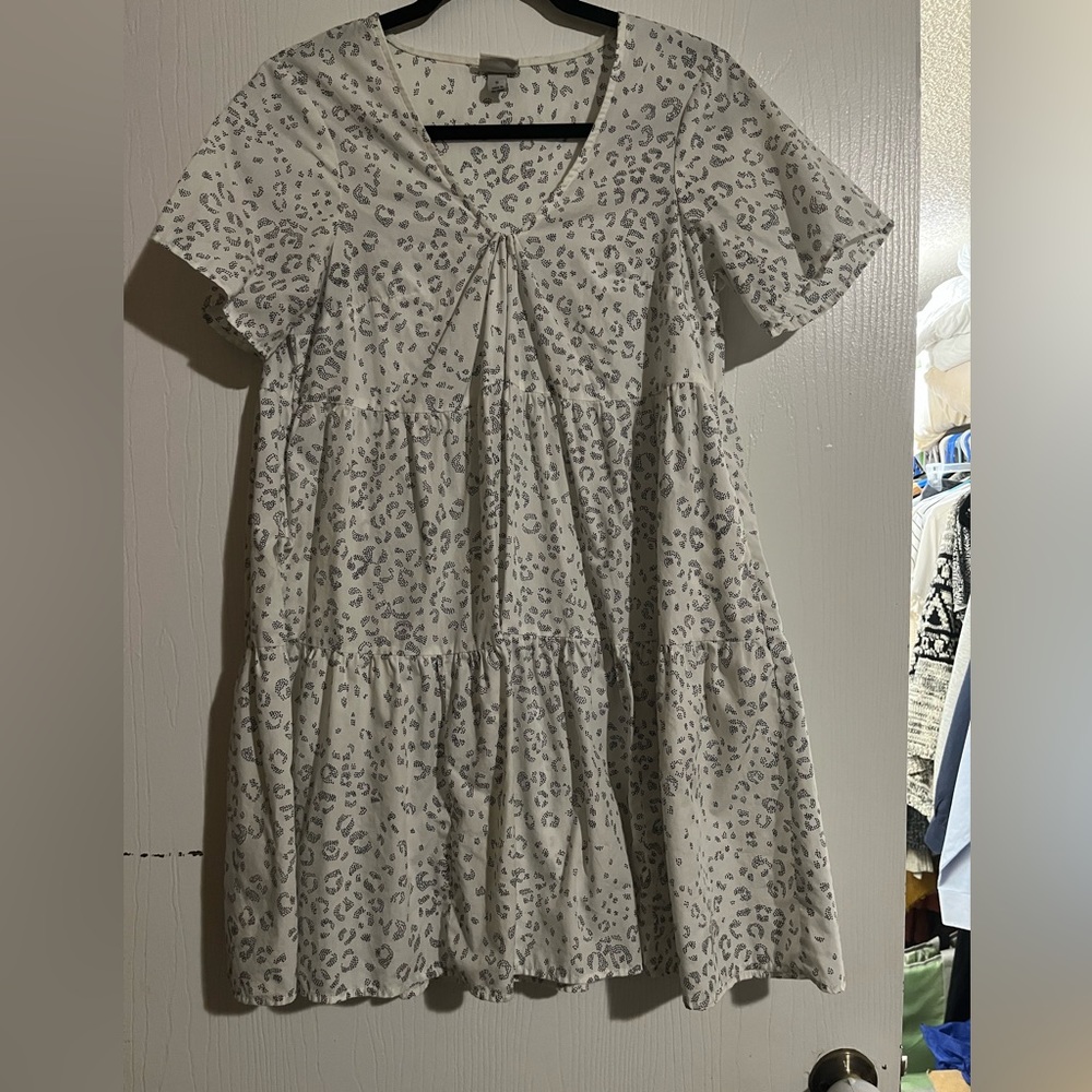 a new day young adult Dress - White and Black Leopard Print